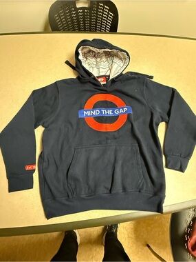 Mind The Gap Navy Hoodie Sweatshirt